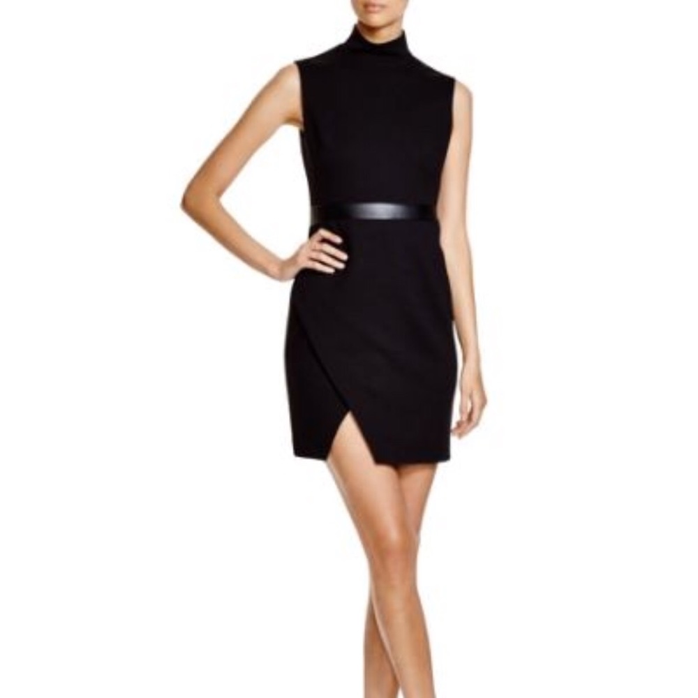 Dylan Gray Mock Neck Black Dress